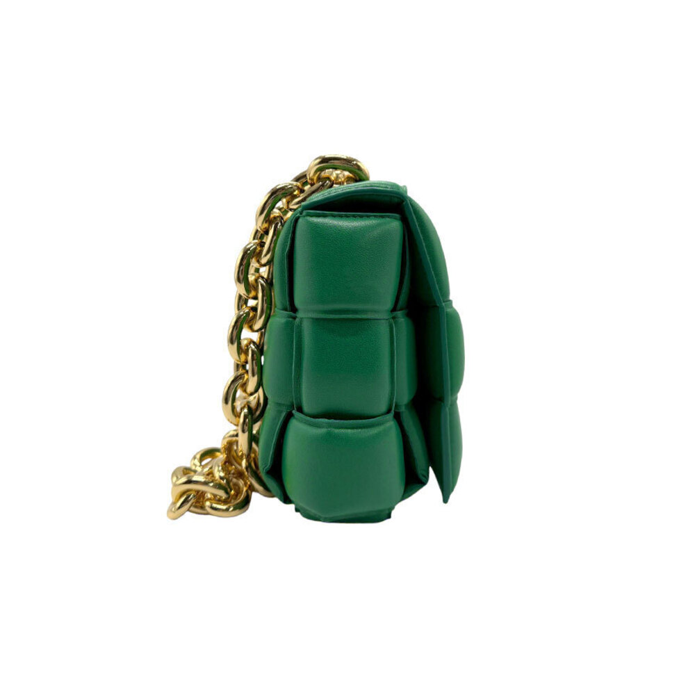 Bottega Veneta green Bag Cassette Padded Leather Chain Shoulder